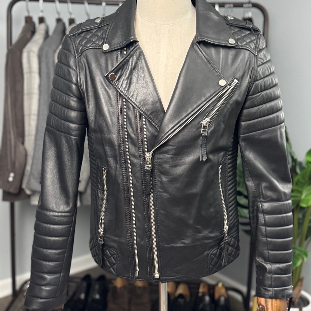 Boda Skins Black Leather Biker Jacket